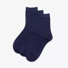 3er-Pack Crew-Socken in Marineblau