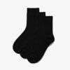 3er-Pack Crew-Socken in Schwarz