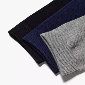 3er-Pack Crew-Socken in Schwarz und mehrfarbig