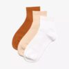 3er-Pack Crew-Socken. Natürliche Kombinationssocken