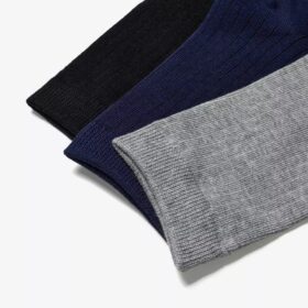 3er-Pack Crew-Socken, schwarz, mehrfarbig