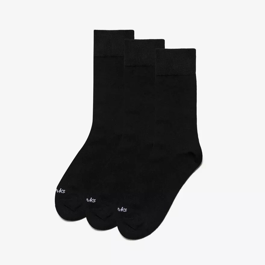 3er-Pack schwarze Freizeit-Crew-Socken 3er-Pack schwarze Freizeit-Crew-Socken