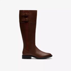 Adalynn Hope Kniehohe Stiefel für Damen aus britischem hellbraunem Leder