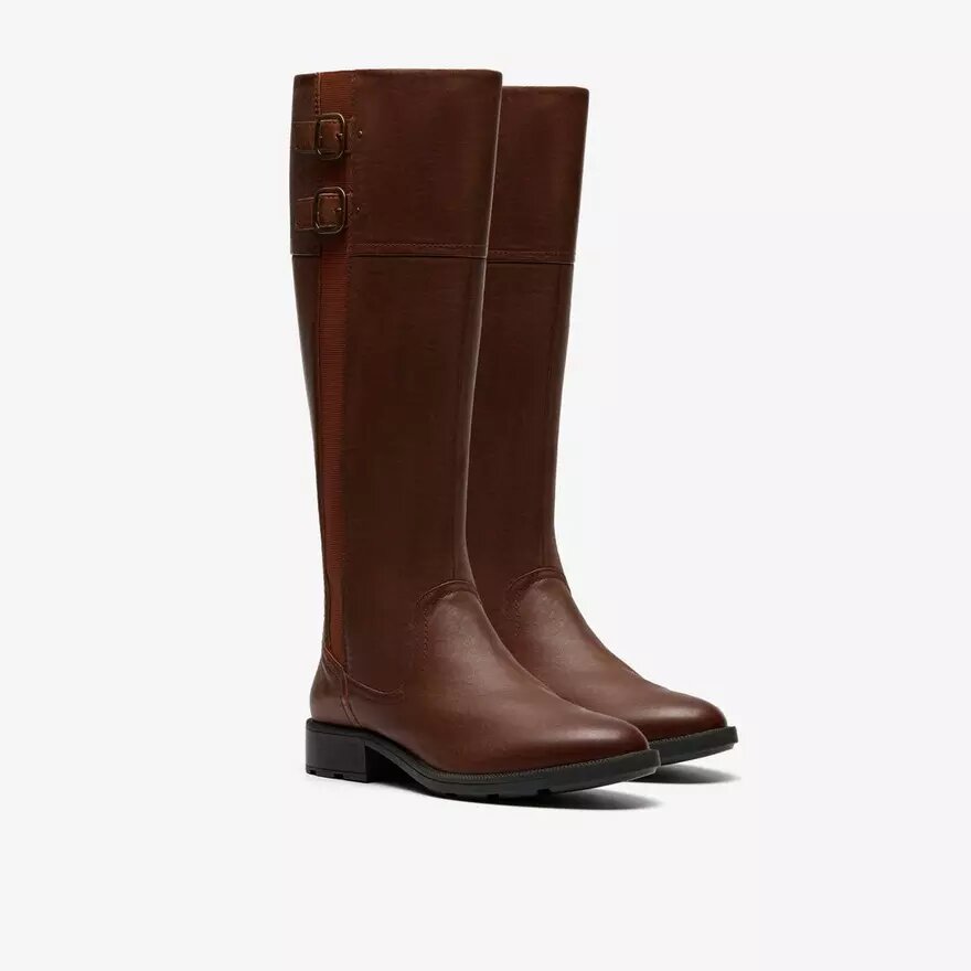 Adalynn Hope Kniehohe Stiefel für Damen aus britischem hellbraunem Leder Adalynn Hope Kniehohe Stiefel für Damen aus britischem hellbraunem Leder