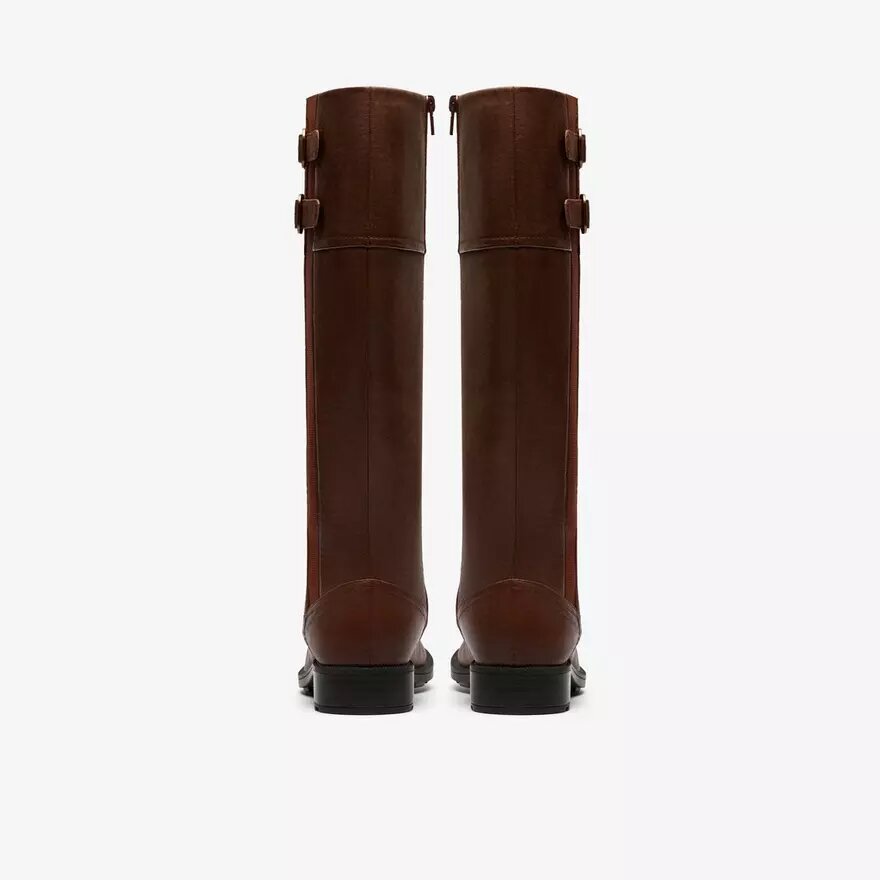 Adalynn Hope Kniehohe Stiefel für Damen aus britischem hellbraunem Leder Adalynn Hope Kniehohe Stiefel für Damen aus britischem hellbraunem Leder