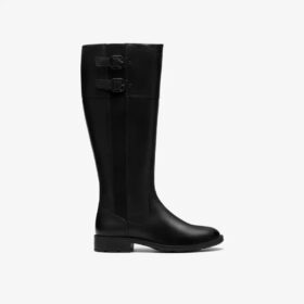 Adalynn Hope Kniehohe Stiefel für Damen aus schwarzem Leder