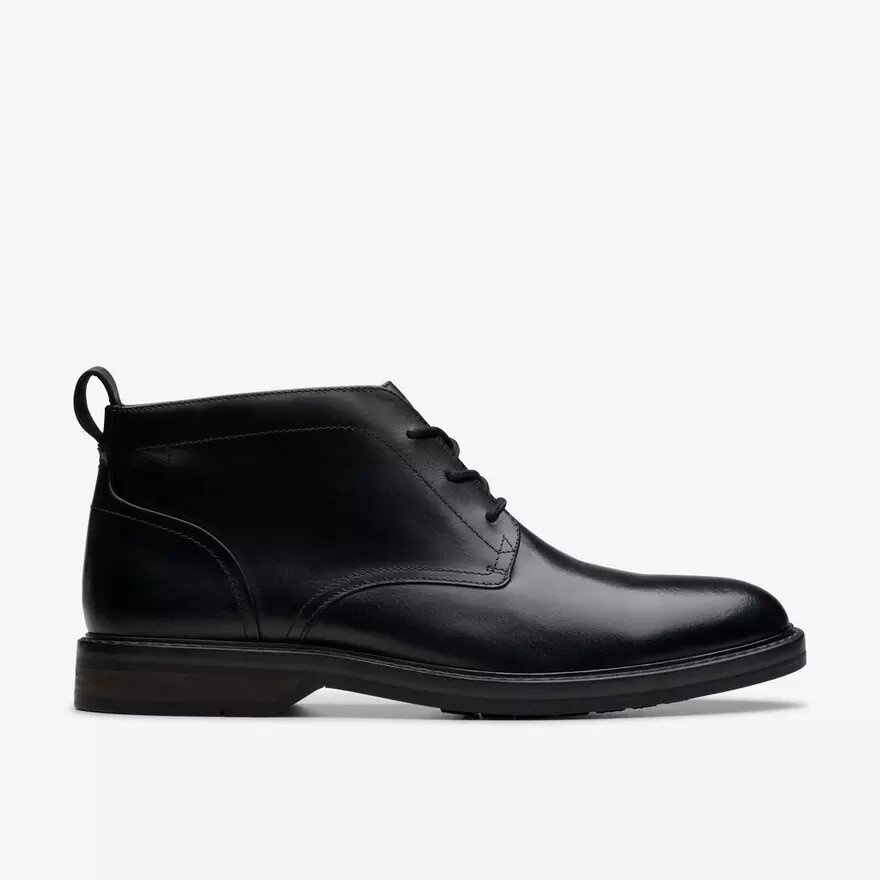 Aldwin Chukka Herrenstiefel aus schwarzem Leder – US Aldwin Chukka Herrenstiefel aus schwarzem Leder – US