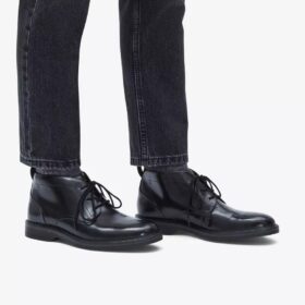 Aldwin Chukka Herrenstiefel aus schwarzem Leder – US