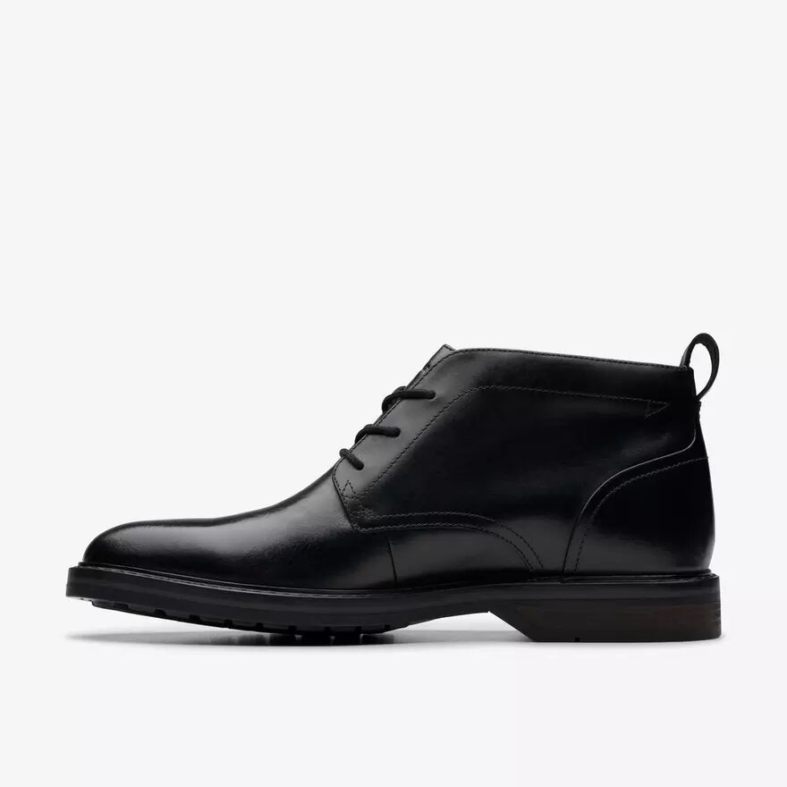 Aldwin Chukka Herrenstiefel aus schwarzem Leder – US Aldwin Chukka Herrenstiefel aus schwarzem Leder – US