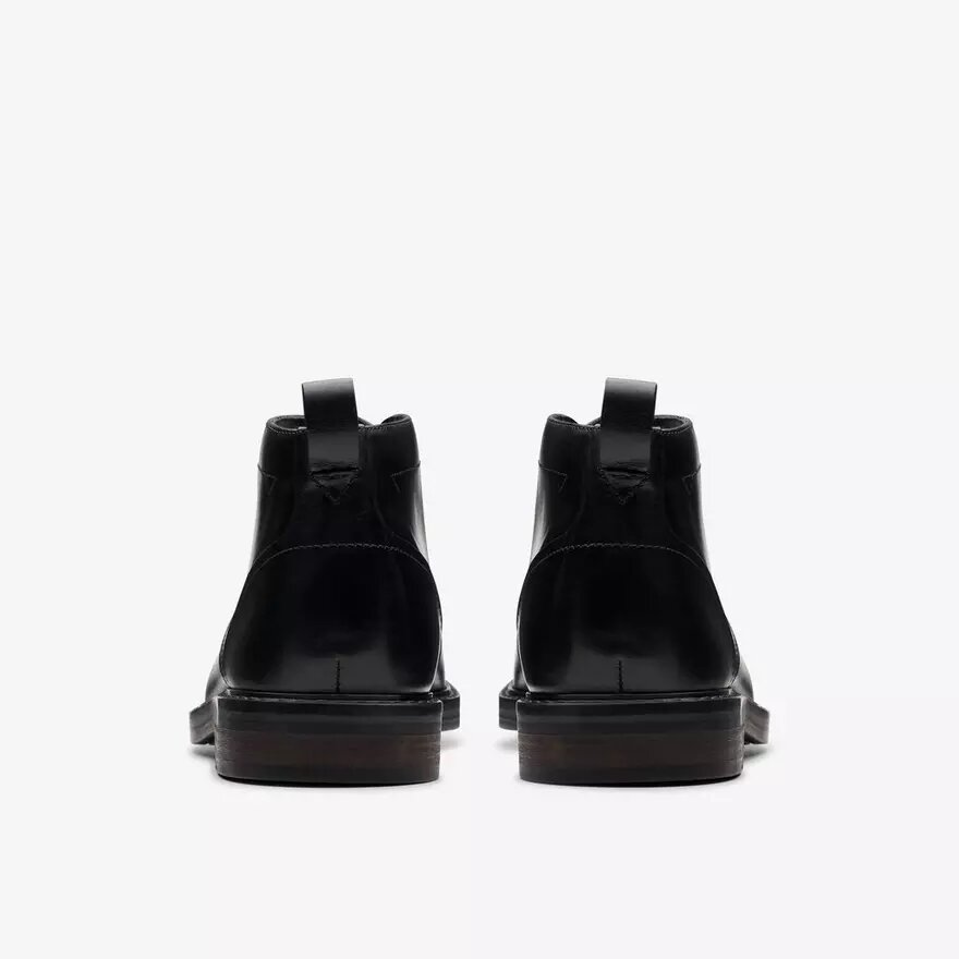 Aldwin Chukka Herrenstiefel aus schwarzem Leder – US Aldwin Chukka Herrenstiefel aus schwarzem Leder – US