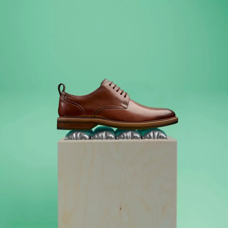 Aldwin Lace Herren-Oxford Schuhe aus hellbraunem Leder Aldwin Lace Herren-Oxford Schuhe aus hellbraunem Leder