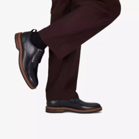 Aldwin Lace Herren-Oxford Schuhe aus schwarzem Leder