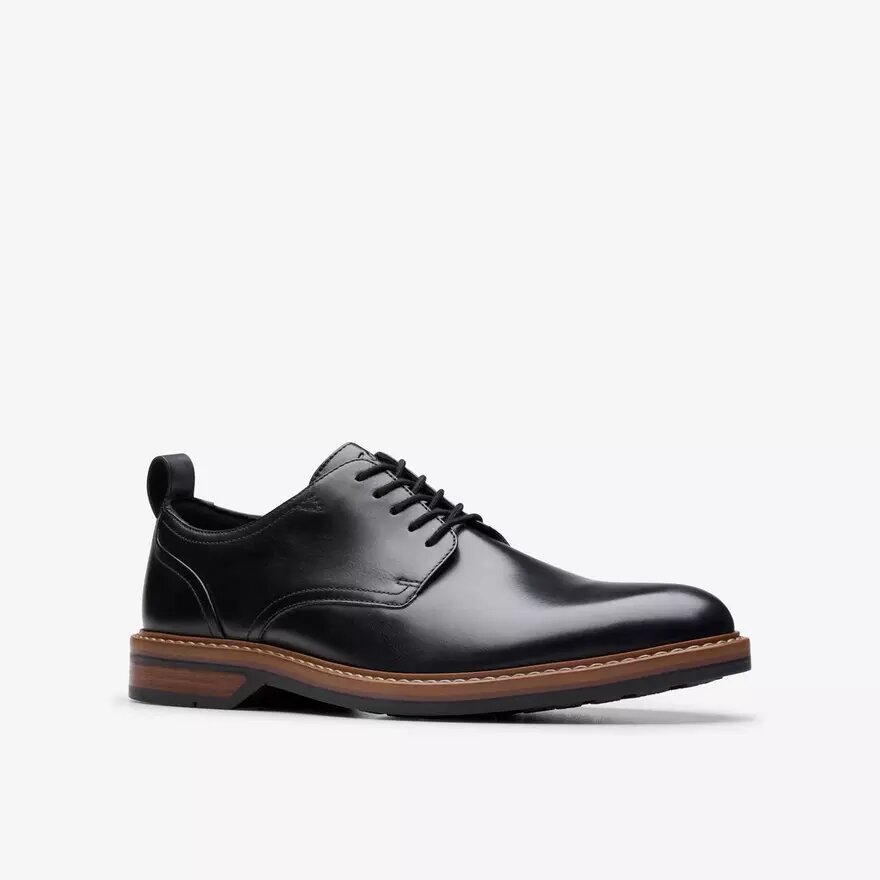 Aldwin Lace Herren-Oxford Schuhe aus schwarzem Leder Aldwin Lace Herren-Oxford Schuhe aus schwarzem Leder