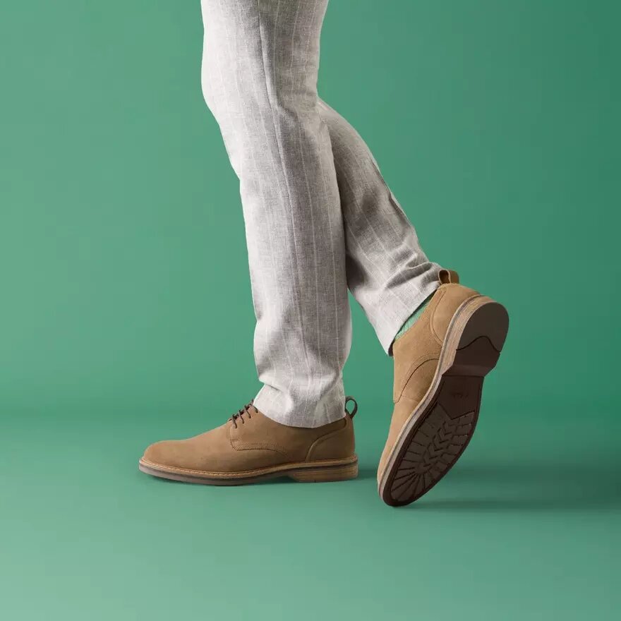 Aldwin Lace – Oxford Schuhe aus hellbraunem Wildleder für Herren Aldwin Lace – Oxford Schuhe aus hellbraunem Wildleder für Herren