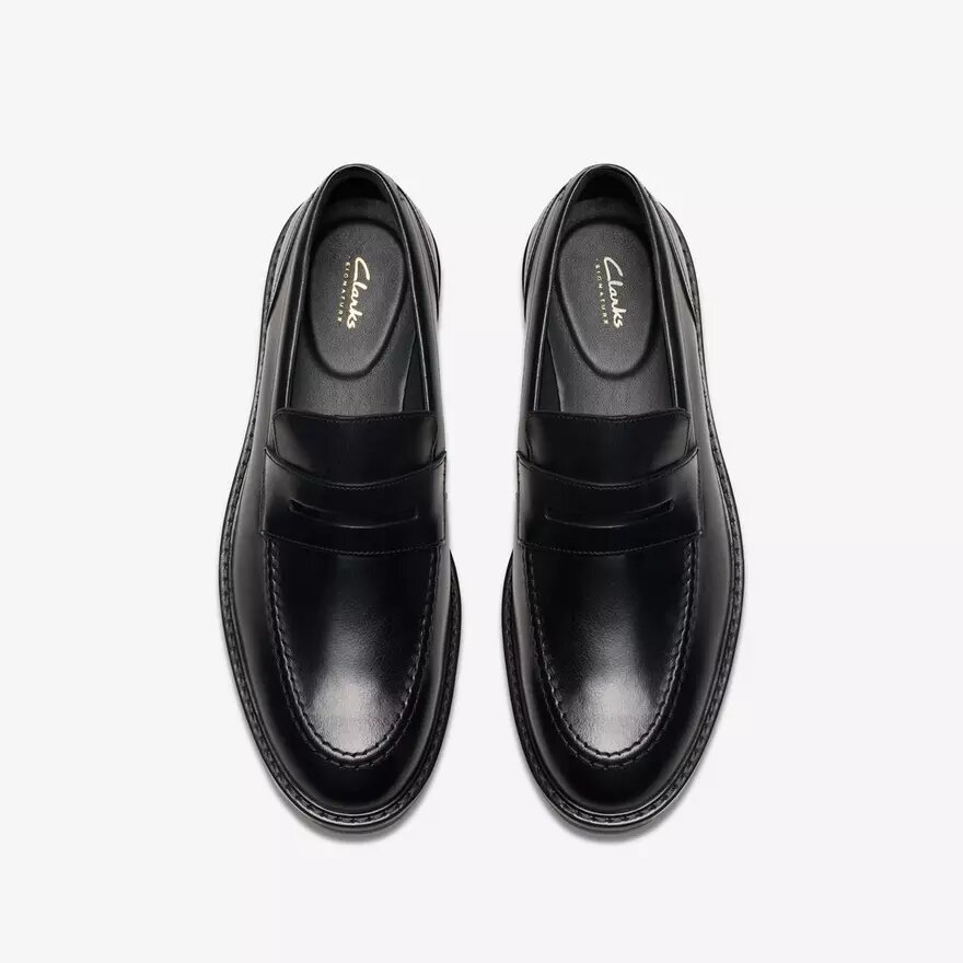 Aldwin Step Herren-Loafer aus schwarzem Leder Aldwin Step Herren-Loafer aus schwarzem Leder