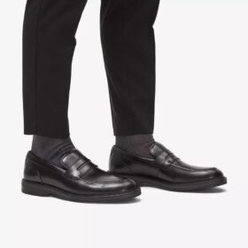 Aldwin Step Herren-Loafer aus schwarzem Leder