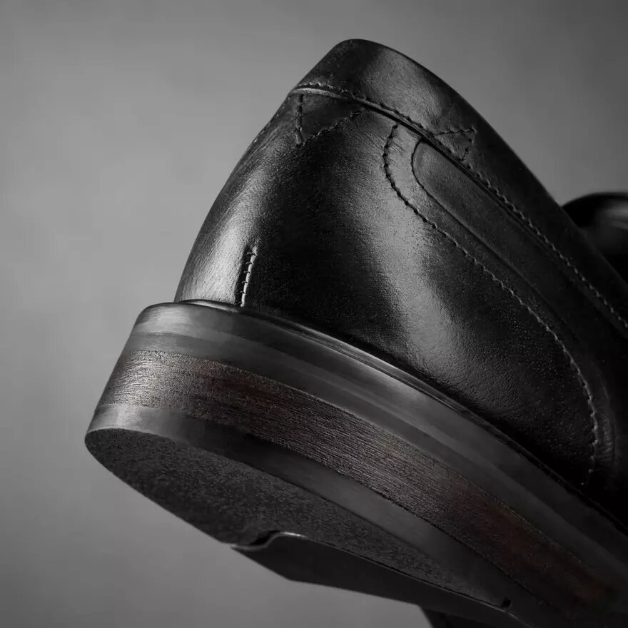 Aldwin Step Herren-Loafer aus schwarzem Leder Aldwin Step Herren-Loafer aus schwarzem Leder