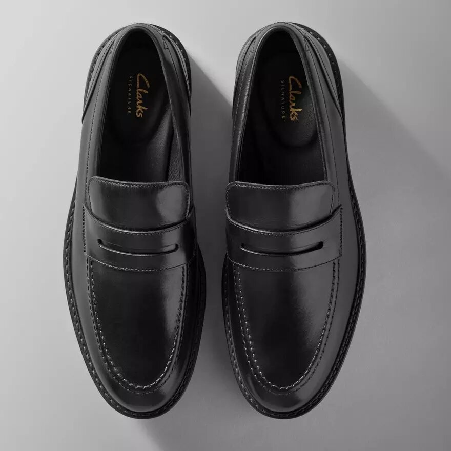 Aldwin Step Herren-Loafer aus schwarzem Leder Aldwin Step Herren-Loafer aus schwarzem Leder