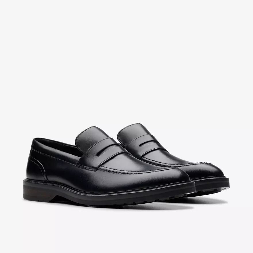 Aldwin Step Herren-Loafer aus schwarzem Leder Aldwin Step Herren-Loafer aus schwarzem Leder