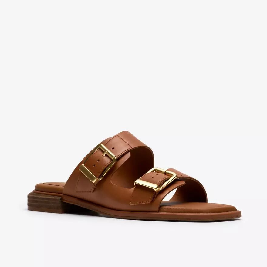 Ariany Bay – flache Sandalen aus hellbraunem Leder für Damen Ariany Bay – flache Sandalen aus hellbraunem Leder für Damen