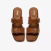 Ariany Bay – flache Sandalen aus hellbraunem Leder für Damen Ariany Bay – flache Sandalen aus hellbraunem Leder für Damen