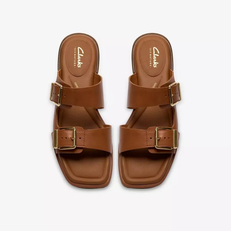 Ariany Bay – flache Sandalen aus hellbraunem Leder für Damen Ariany Bay – flache Sandalen aus hellbraunem Leder für Damen