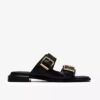 Ariany Bay – flache Sandalen aus schwarzem Leder für Damen Ariany Bay – flache Sandalen aus schwarzem Leder für Damen