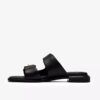 Ariany Bay – flache Sandalen aus schwarzem Leder für Damen Ariany Bay – flache Sandalen aus schwarzem Leder für Damen