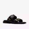 Ariany Bay – flache Sandalen aus schwarzem Leder für Damen Ariany Bay – flache Sandalen aus schwarzem Leder für Damen