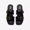 Ariany Bay – flache Sandalen aus schwarzem Leder für Damen Ariany Bay – flache Sandalen aus schwarzem Leder für Damen