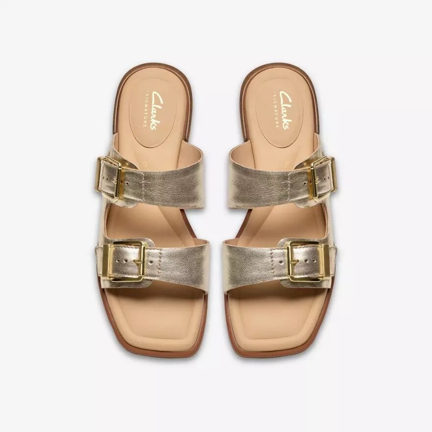 Ariany Bay – flache Sandalen für Damen in Soft Gold Ariany Bay – flache Sandalen für Damen in Soft Gold