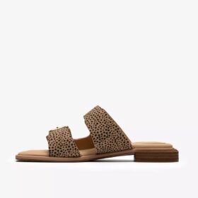 Ariany Bay Flache Sandalen mit Tierprint für Damen