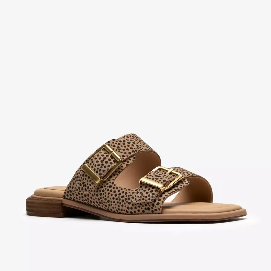 Ariany Bay Flache Sandalen mit Tierprint für Damen Ariany Bay Flache Sandalen mit Tierprint für Damen