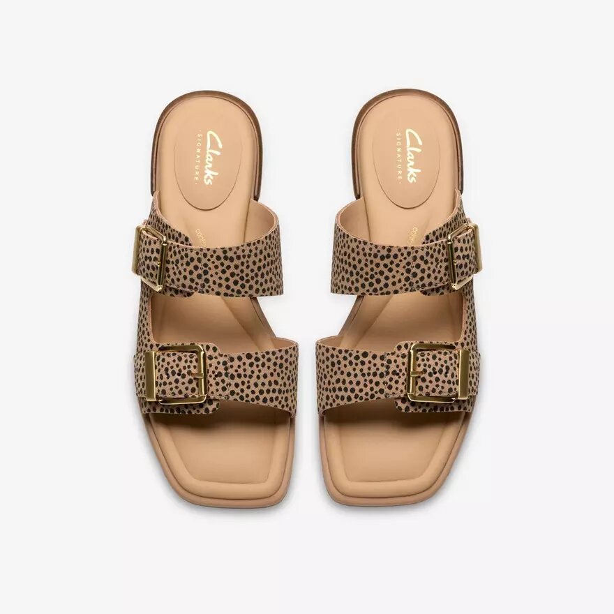 Ariany Bay Flache Sandalen mit Tierprint für Damen Ariany Bay Flache Sandalen mit Tierprint für Damen