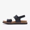 Arwell Glide – Schwarze Kombi-Flache Sandalen für Damen Arwell Glide – Schwarze Kombi-Flache Sandalen für Damen