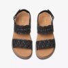 Arwell Glide – Schwarze Kombi-Flache Sandalen für Damen Arwell Glide – Schwarze Kombi-Flache Sandalen für Damen