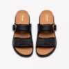 Arwell Step – flache Damensandalen aus schwarzem Leder Arwell Step – flache Damensandalen aus schwarzem Leder
