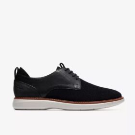Brantin Oxford-Schuh für Herren, schlicht, schwarz, aus Strick