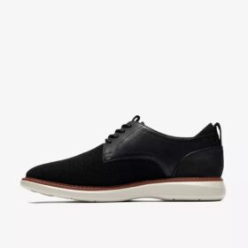 Brantin Oxford-Schuh für Herren, schlicht, schwarz, aus Strick