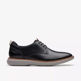 Brantin Plain Herren-Oxford Schuhe aus schwarzem Leder