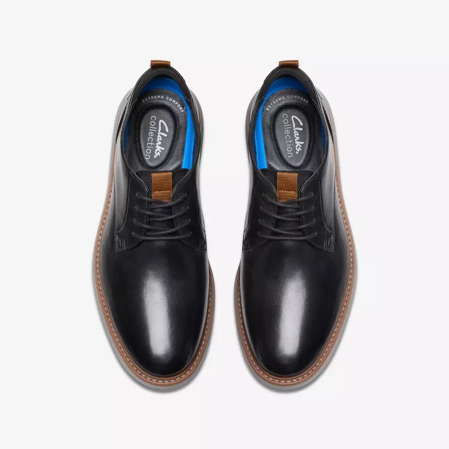 Brantin Plain Herren-Oxford Schuhe aus schwarzem Leder Brantin Plain Herren-Oxford Schuhe aus schwarzem Leder
