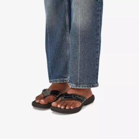 Breeze Reyna Flip-Flops für Damen in Schwarz (Lackleder) von Cloudsteppers™