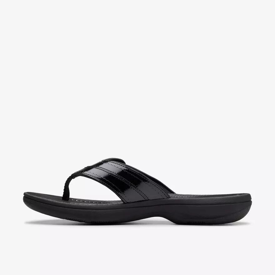 Breeze Reyna Flip-Flops für Damen in Schwarz (Lackleder) von Cloudsteppers™ Breeze Reyna Flip-Flops für Damen in Schwarz (Lackleder) von Cloudsteppers™