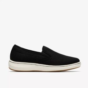 Breeze Sky Zoe Slip-Ons für Damen aus schwarzem Canvas