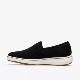 Breeze Sky Zoe Slip-Ons für Damen aus schwarzem Canvas