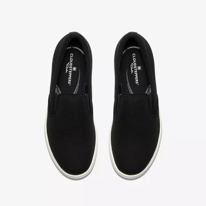 Breeze Sky Zoe Slip-Ons für Damen aus schwarzem Canvas Breeze Sky Zoe Slip-Ons für Damen aus schwarzem Canvas