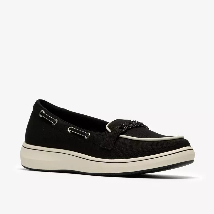 Breezesky Bay – Schwarze Canvas-Loafer für Damen Breezesky Bay – Schwarze Canvas-Loafer für Damen