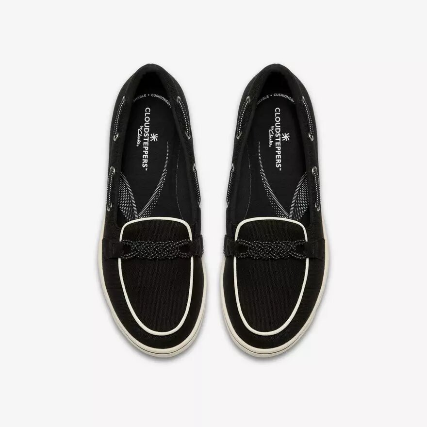 Breezesky Bay – Schwarze Canvas-Loafer für Damen Breezesky Bay – Schwarze Canvas-Loafer für Damen
