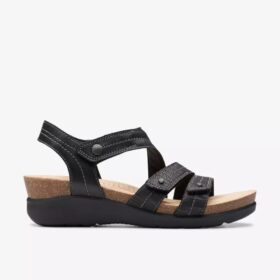 Calenne Clara Keilabsatz-Sandalen für Damen in Schwarz