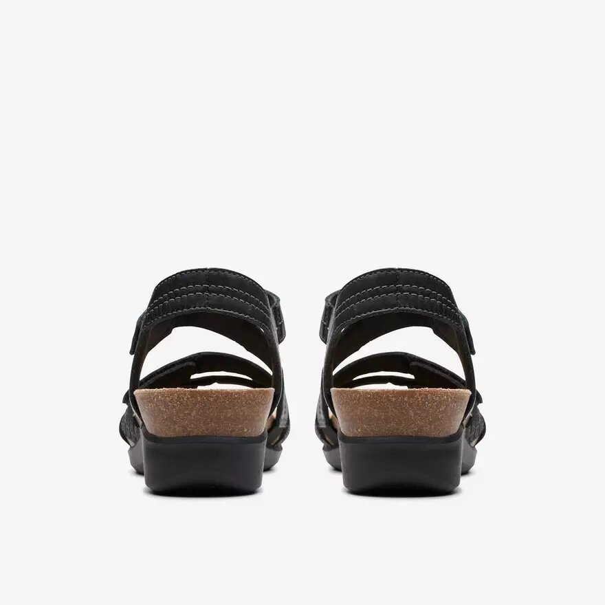 Calenne Clara Keilabsatz-Sandalen für Damen in Schwarz Calenne Clara Keilabsatz-Sandalen für Damen in Schwarz